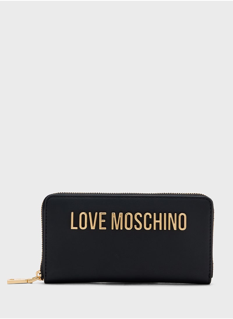 Logo Detailed Zip Over Wallet