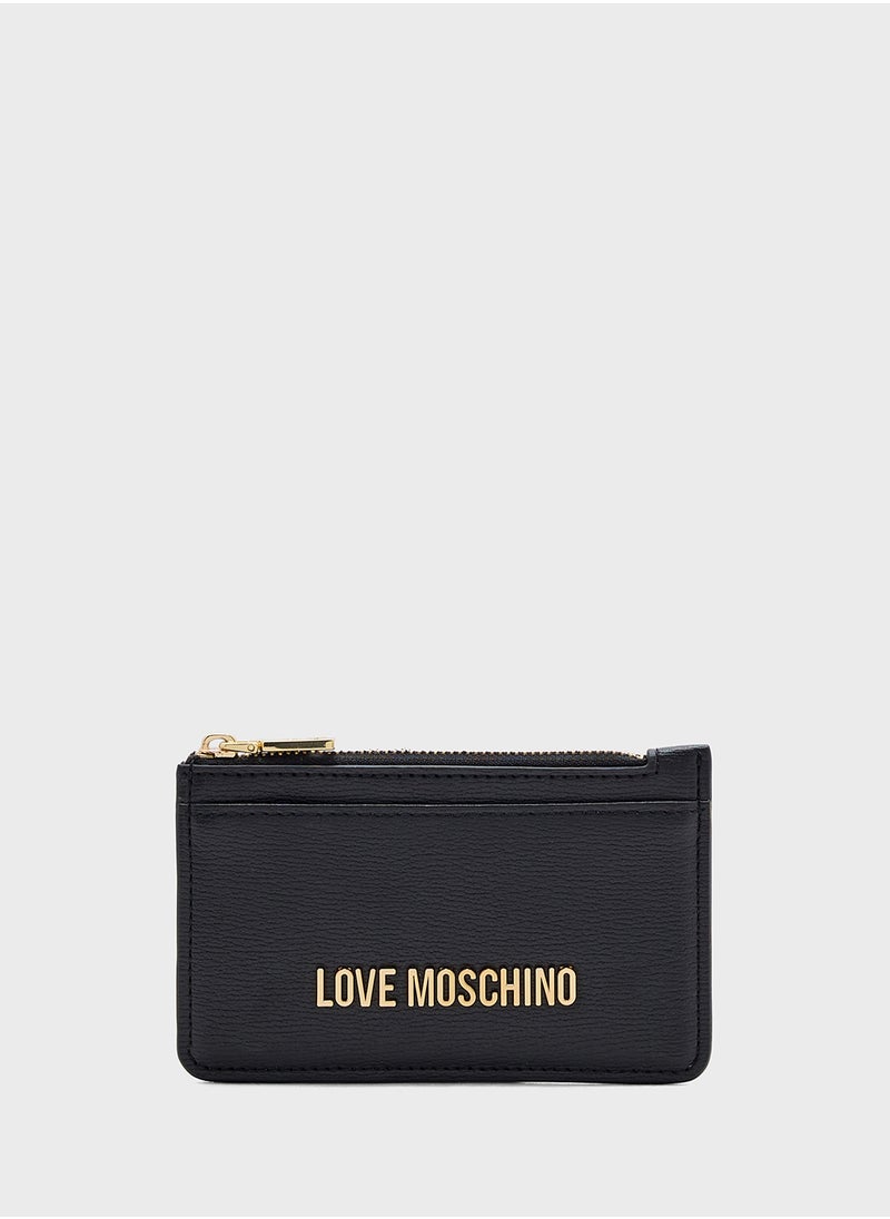 Logo Detailed Zip Over Wallet