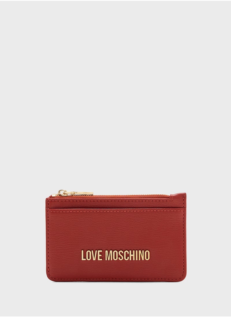 Logo Detailed Zip Over Wallet