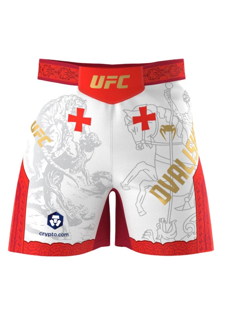 UFC UNRIVALED BY VENUM MERAB DVALISHVILI MENS FIGHT SHORT WHITE/RED