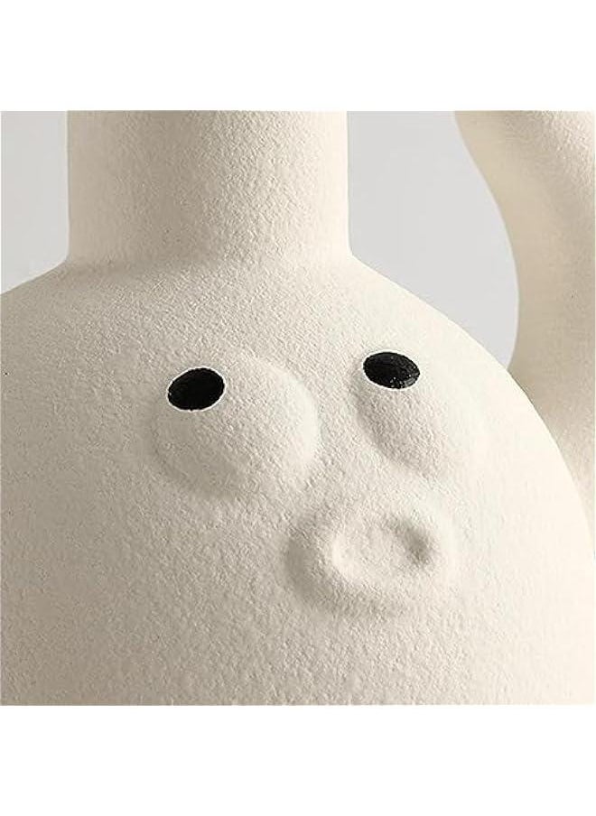 Flower Vase Plants Pot Floral Arrangements Home Desktop Bunch Storage Decoration Ceramic Vase Bud Vase for Party Office Wedding Dining Room, A Hand 17x18cm