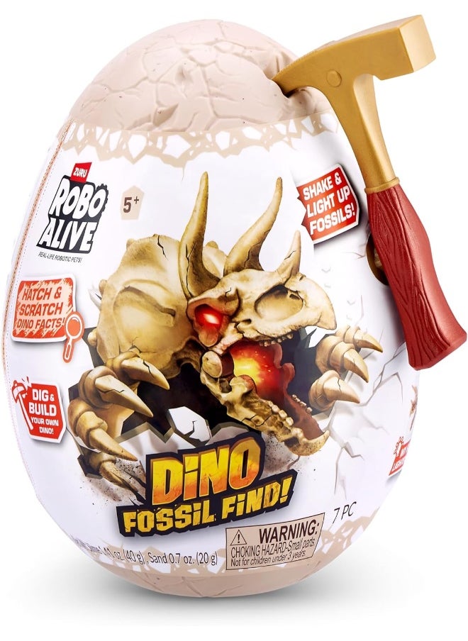 ZURU S001-Robo Alive Dino Fossil Find-Series 1 Mini Surprise Egg for Kids, Multicolor - Assorted