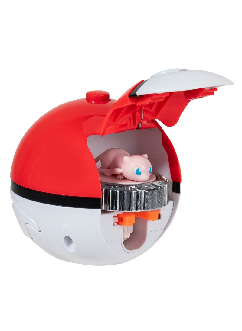Pokemon Battle Spinner Arena Set | Pokemon Battle Arena | Interactive Playset | Battle Figure | Collectible Figure | Poke Ball | Pikachu and Mew | Gift for Boys and Kids