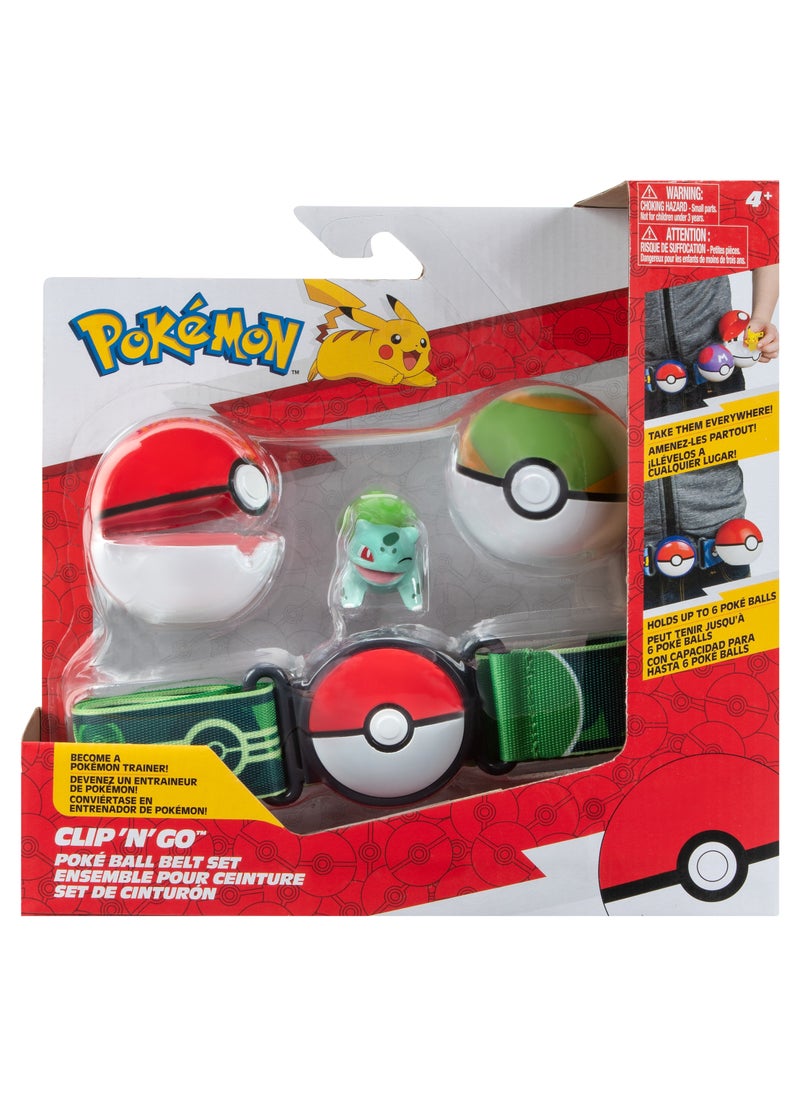 Pokemon Clip N Go Ball Belt Set, Assorted 1 Piece (Character & Color May Vary) | Poke Ball | Battle Figure | Gift for Kids and Pokemon Lovers