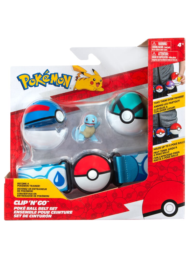Pokemon Clip N Go Ball Belt Set, Assorted 1 Piece (Character & Color May Vary) | Poke Ball | Battle Figure | Gift for Kids and Pokemon Lovers