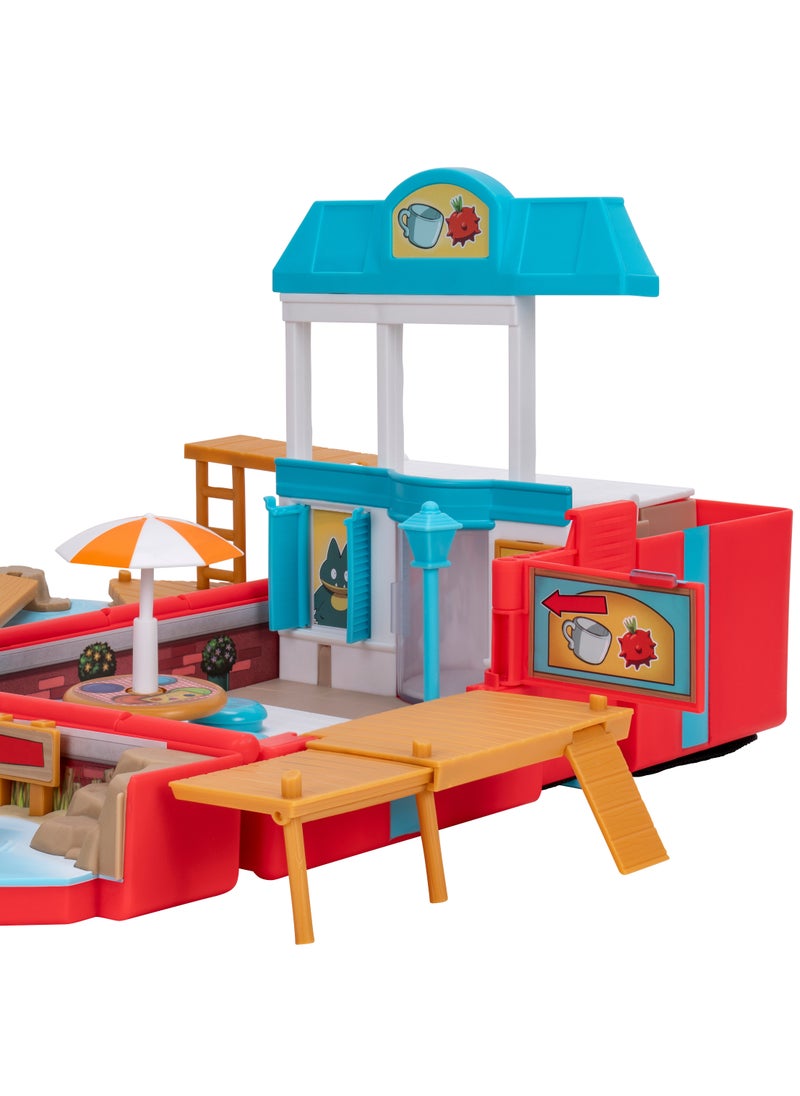 Pokemon Carry Case Beach Battle Playset | Pokemon Battle Arena | Interactive Playset | Battle Figure | Collectible Figure | Gift for Boys and Kids