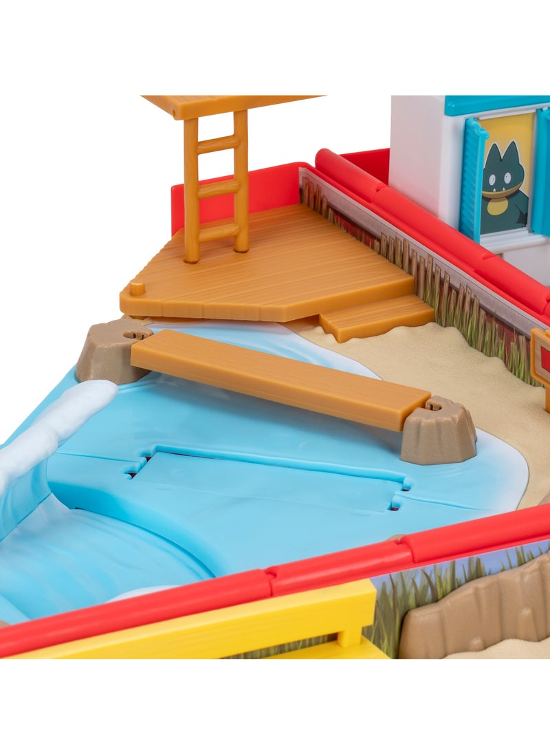 Pokemon Carry Case Beach Battle Playset | Pokemon Battle Arena | Interactive Playset | Battle Figure | Collectible Figure | Gift for Boys and Kids