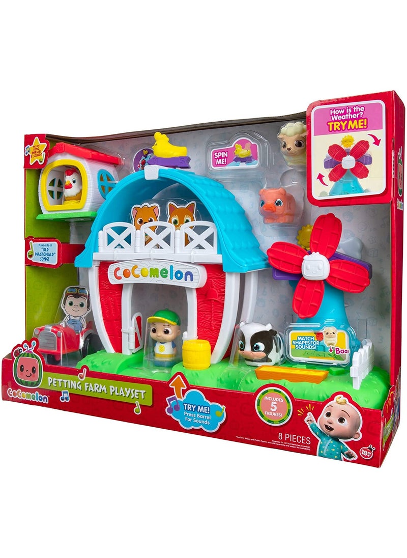 Cocomelon Petting Farm Playset | Interactive Playset | Pretend Play | Fun and Educational Toy | Cocomelon JJ and Animal Figures | Perfect Gift for Kids and Toddlers