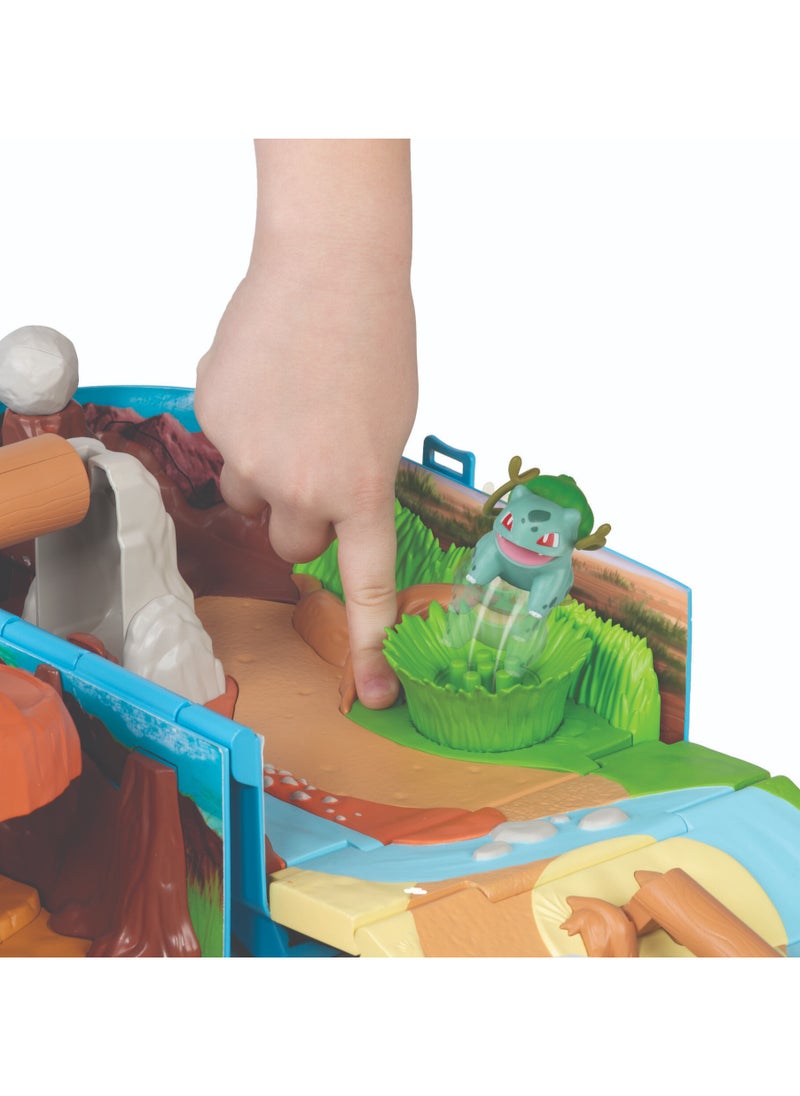 Pokemon Carry Case Battle Desert Playset | Pokemon Battle Arena | Interactive Playset | Battle Figure | Collectible Figure | Gift for Boys and Kids