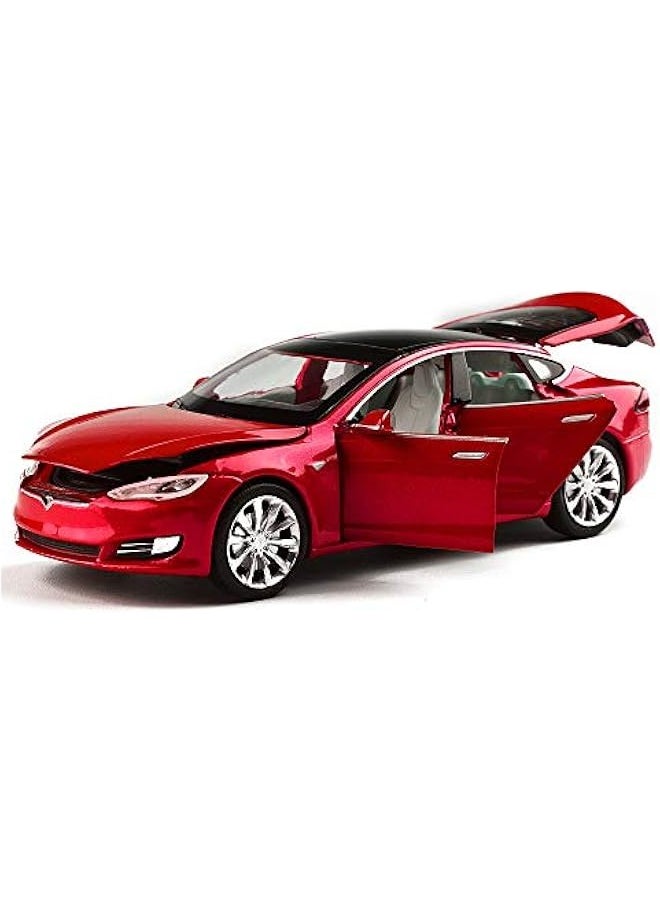 Toy Car Model S Alloy Model Cars Pull Back Vehicles 1/32 Scale Car Toys for Toddlers Kids (Red)