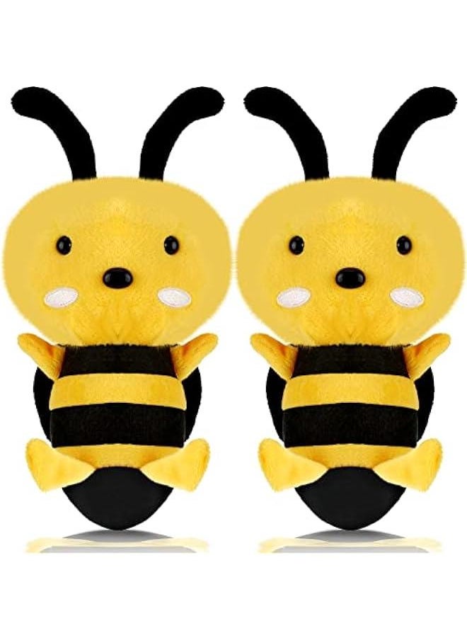 2 Pieces Stuffed Honey Bee Toy Movie Plush Bee Stuffed Animal for Decor 1st Birthday Honey Themed Party, 7.87 Inches