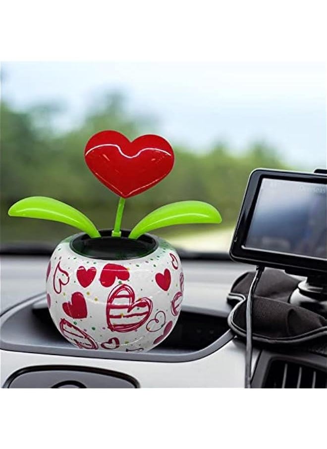 Solar Dance Flower,Innovative Solar Flower Exquisite Design Dancing Decoration Toys,Solar Powered Dancing Flowers Shaking Head Car Ornaments for Car Decor 's Day