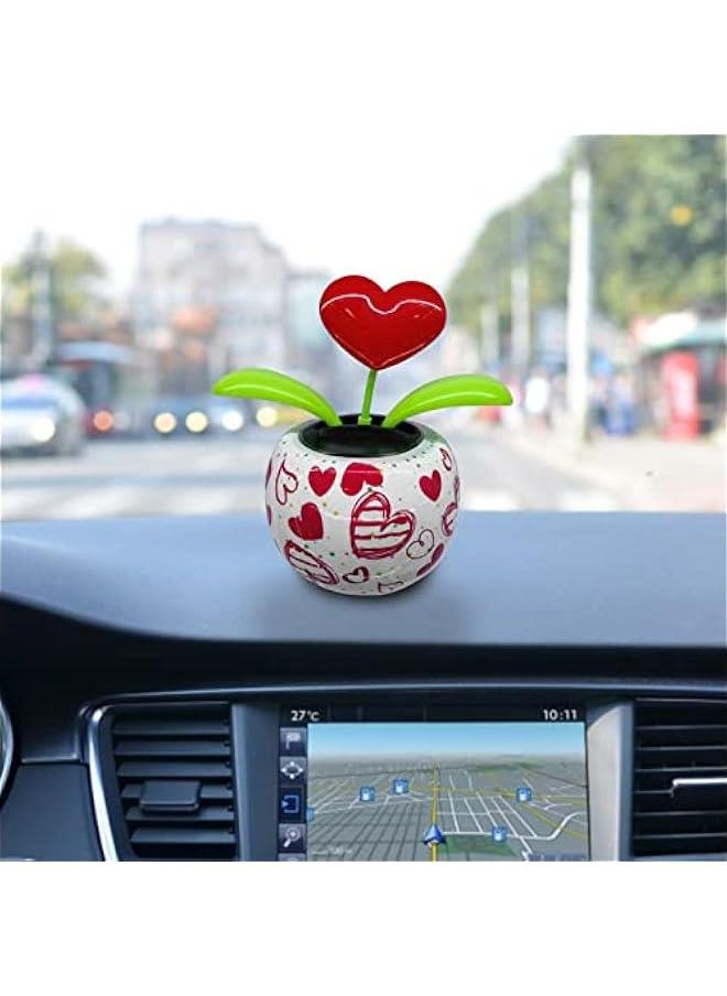 Solar Dance Flower,Innovative Solar Flower Exquisite Design Dancing Decoration Toys,Solar Powered Dancing Flowers Shaking Head Car Ornaments for Car Decor 's Day