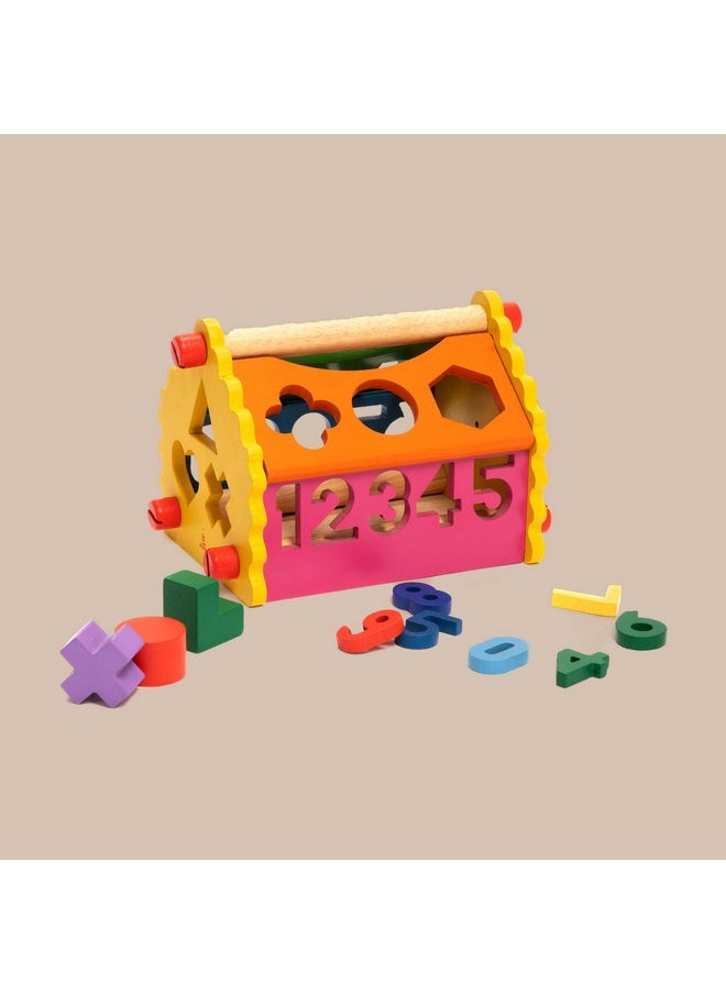 6 In 1 Wooden Shape Sorter Activity Toy (1+ Years) | Multicolor | Learning Toy For Alphabets, Numbers, Time & Shape | Educational Toddler Toy | Play Based Learning | Made In India