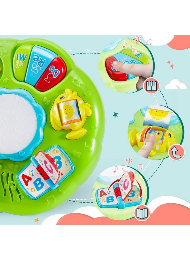 Brand conquer Baby Toys 6 to 12 Months, Musical Learning Table Baby Toys for 1 2 3 Year Old Boys Girls Early Education Activity Centre Baby Toys 12-18 Months Kids Toddler Birthday Gifts