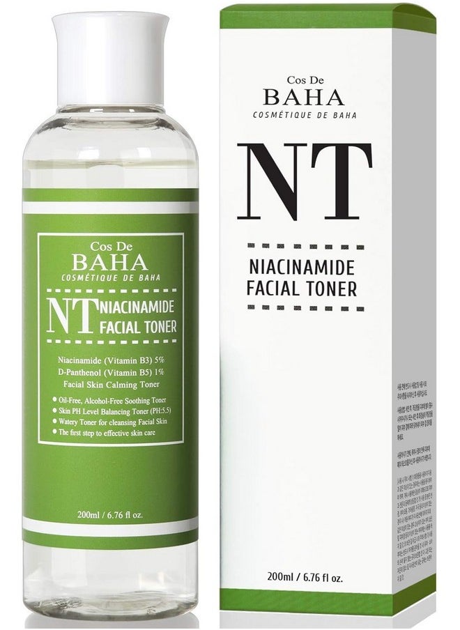 Cos De BAHA Niacinamide 5% Facial Serum - Pore Reducer + Uneven Skin Tone Treatment + Diminishes Acne Prone, Skin Balancing Pore Reducing, Restores Elasticity, 200ml