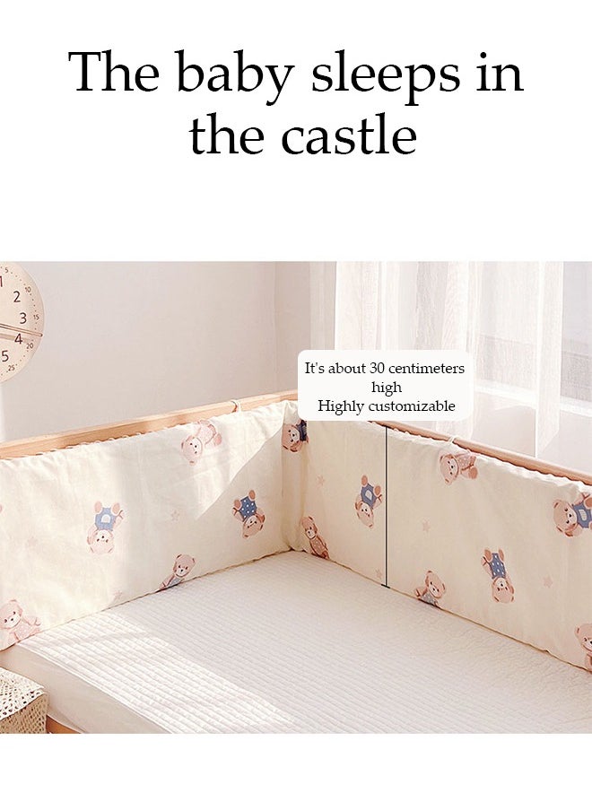 Bed Guardrail, Toddlers' Protecter, Children's Bed Guardrail Padding, Anti-Collision Fall Prevention, Easy Installation Enhanced Safety Universal Fit (28*200cm)