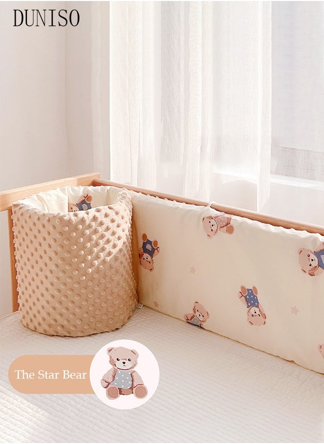 Bed Guardrail, Toddlers' Protecter, Children's Bed Guardrail Padding, Anti-Collision Fall Prevention, Easy Installation Enhanced Safety Universal Fit (28*200cm)
