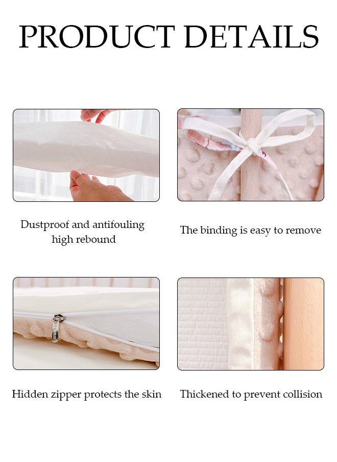 Bed Guardrail, Toddlers' Protecter, Children's Bed Guardrail Padding, Anti-Collision Fall Prevention, Easy Installation Enhanced Safety Universal Fit (28*200cm)