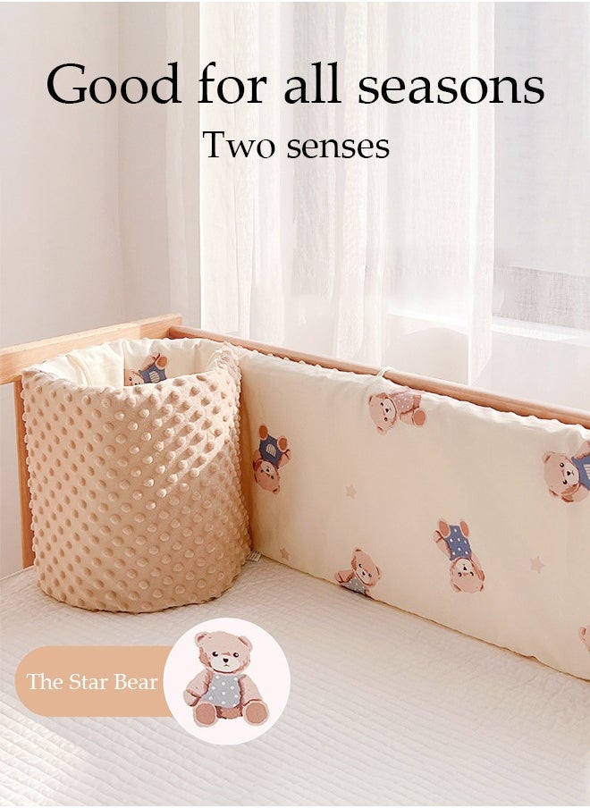 Bed Guardrail, Toddlers' Protecter, Children's Bed Guardrail Padding, Anti-Collision Fall Prevention, Easy Installation Enhanced Safety Universal Fit (28*200cm)