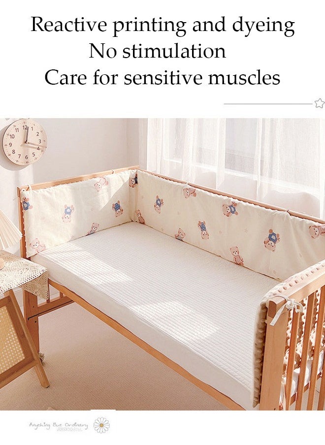 Bed Guardrail, Toddlers' Protecter, Children's Bed Guardrail Padding, Anti-Collision Fall Prevention, Easy Installation Enhanced Safety Universal Fit (28*200cm)