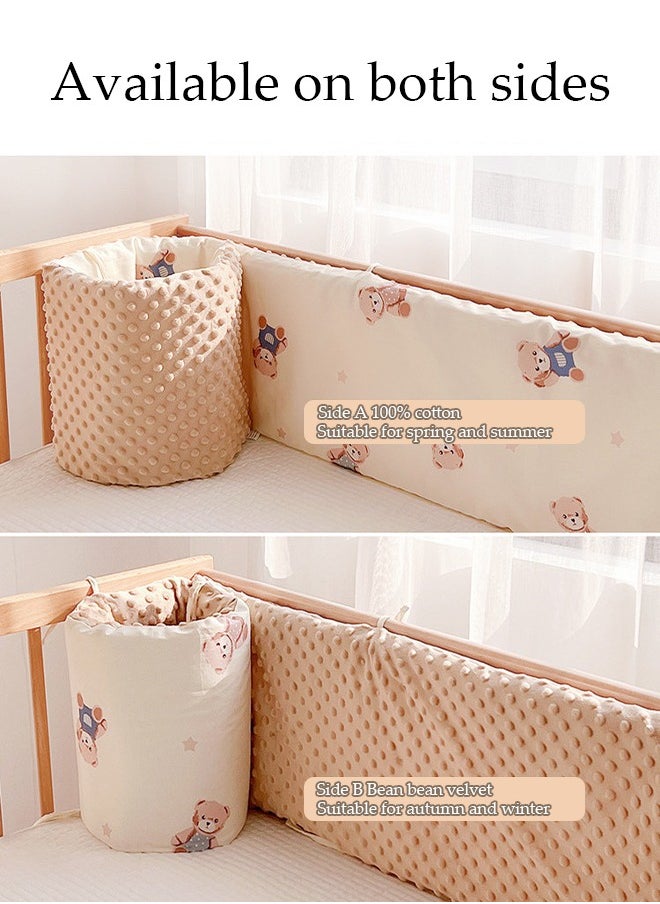Bed Guardrail, Toddlers' Protecter, Children's Bed Guardrail Padding, Anti-Collision Fall Prevention, Easy Installation Enhanced Safety Universal Fit (28*200cm)