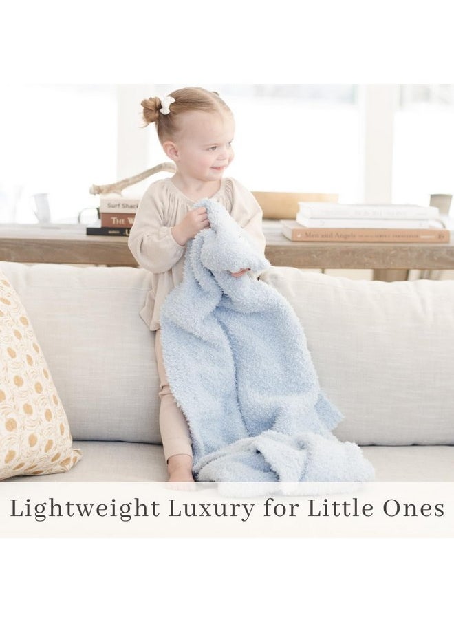 SARANONI Bamboni Luxury Baby Blanket, Breathable & Soft Plush Blanket for Infant Boys & Girls (Light Blue, Mini 15” x 20”)