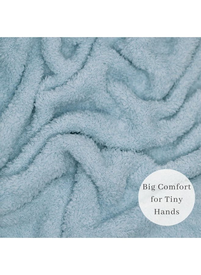 SARANONI Bamboni Luxury Baby Blanket, Breathable & Soft Plush Blanket for Infant Boys & Girls (Light Blue, Mini 15” x 20”)