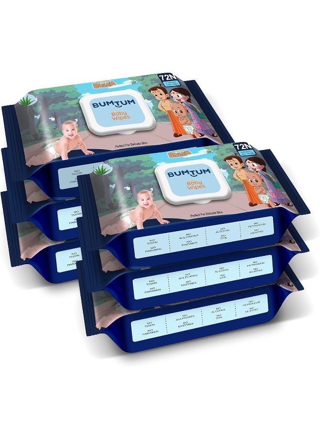 Bumtum Baby Chota Bheem Gentle Soft Moisturizing Wet Wipes With Lid
