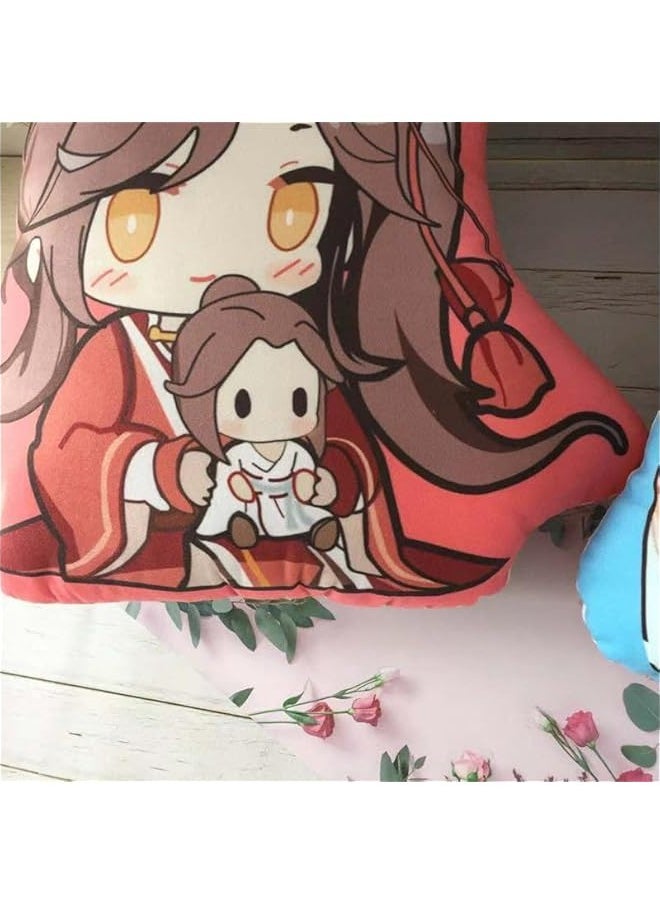 45cm Anime Pillow Xie Lian Hua Cheng Cosplay Printed Pillow Cute Cartoon Plush Stuffed Cushion Throw Pillow for Home Decoration