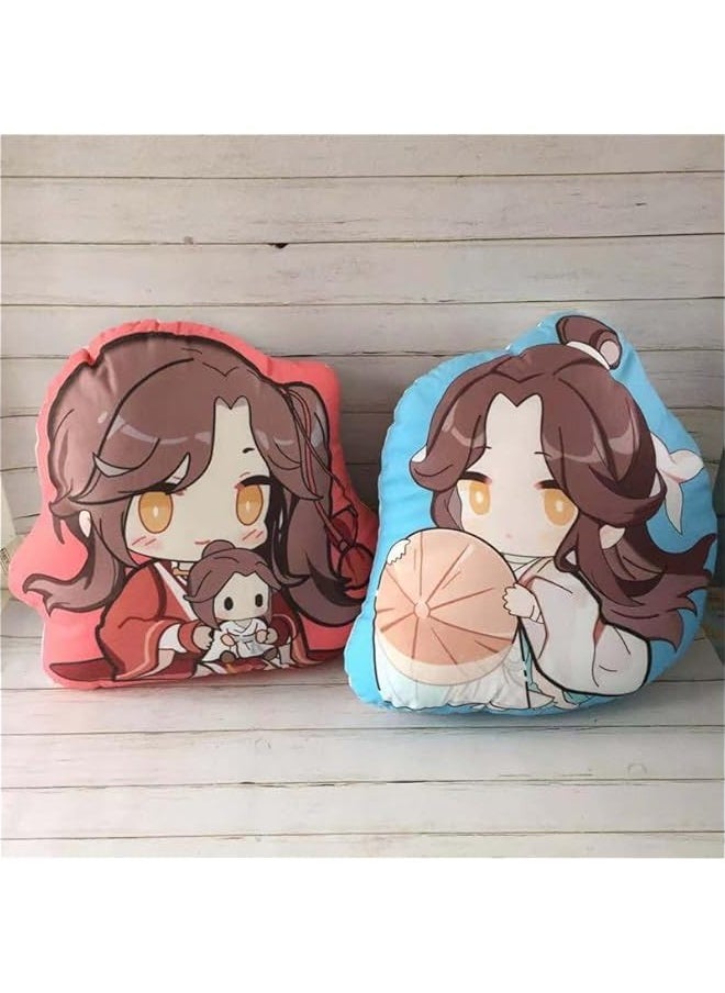45cm Anime Pillow Xie Lian Hua Cheng Cosplay Printed Pillow Cute Cartoon Plush Stuffed Cushion Throw Pillow for Home Decoration
