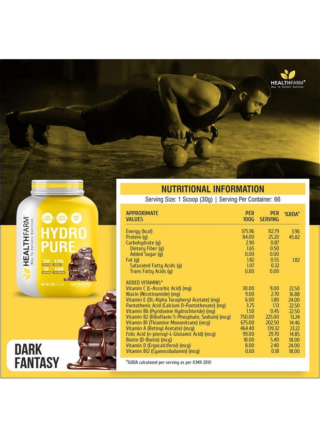 Hydrolysed Hydro Pure Whey Protein,25G Protein 11.7G Eaas 5.35G Bcaa 4.60G Glutamine (Dark Fantasy)