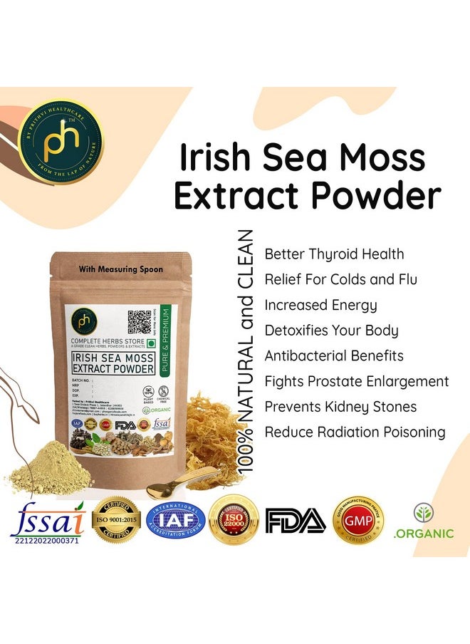 S Organic Irish Sea Moss Extract Powder 50G 10:1 | Irish Iso Gmp Organic Fda Certified Herbs For Overall Body Wellness