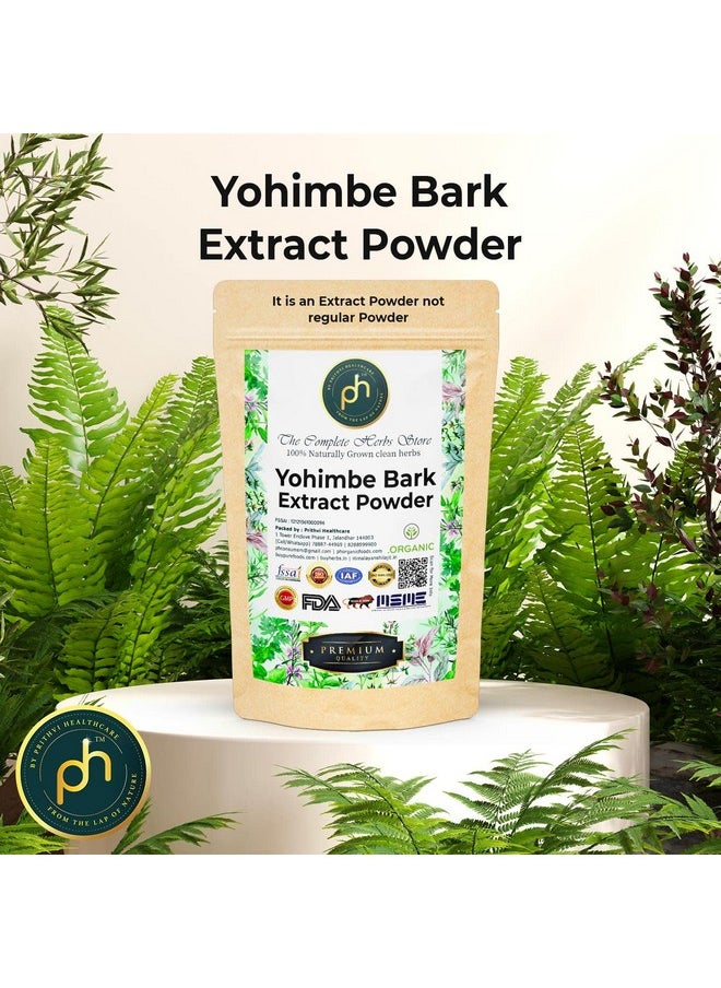 Yohimbe Bark Extract Powder 50G Organic By Ph | Iso Gmp Fda Organic Certified Extracted From The Bark For Enhance Stamina And Energy