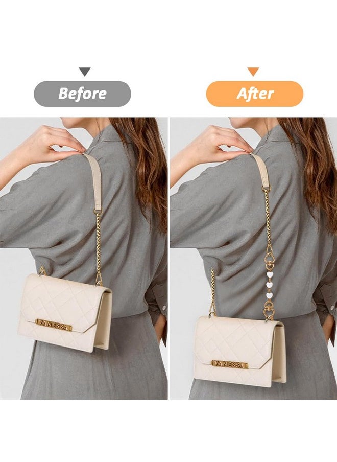 PALAY® 2Pcs Bag Straps for Sling Bag Purse Extender Chain Cute Charm Golden Strap Chain for Bags Quick Connection Chain Replacement Bag Accessories Extender Chain for Sling Bags, Purse, Handbag