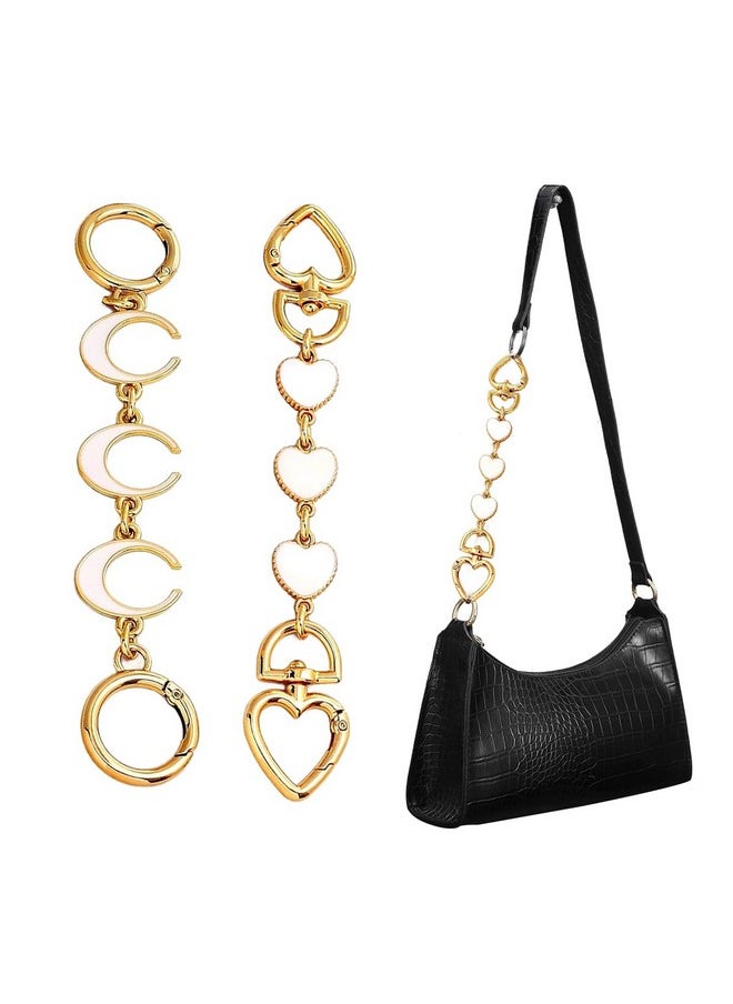 PALAY® 2Pcs Bag Straps for Sling Bag Purse Extender Chain Cute Charm Golden Strap Chain for Bags Quick Connection Chain Replacement Bag Accessories Extender Chain for Sling Bags, Purse, Handbag