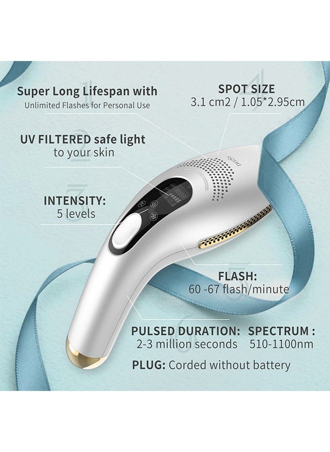 Gp590 Plus Hair Removal Device With Three Lenses, One For Body Hair, One For Removing Wrinkles And Tightening The Skin, And One For Removing Acne