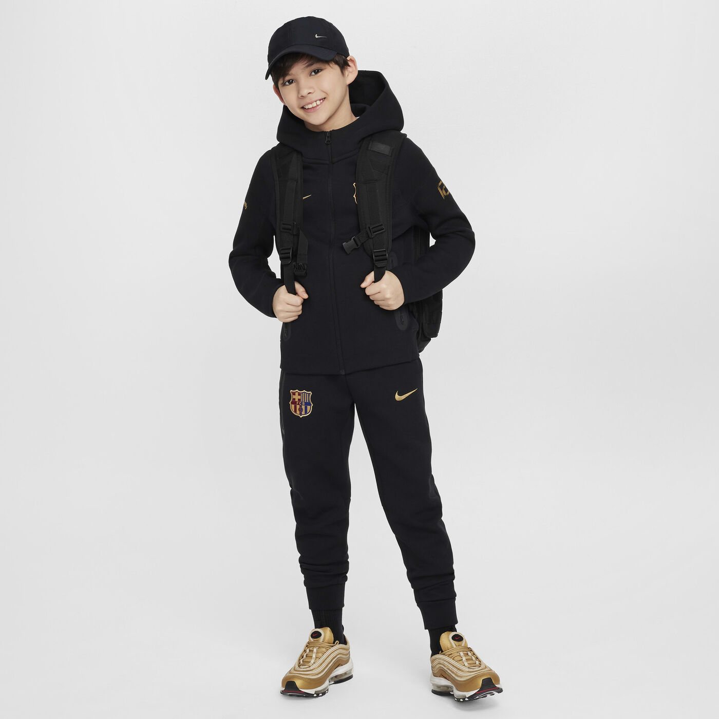 Kids' F.C. Barcelona Tech Fleece Football Pants