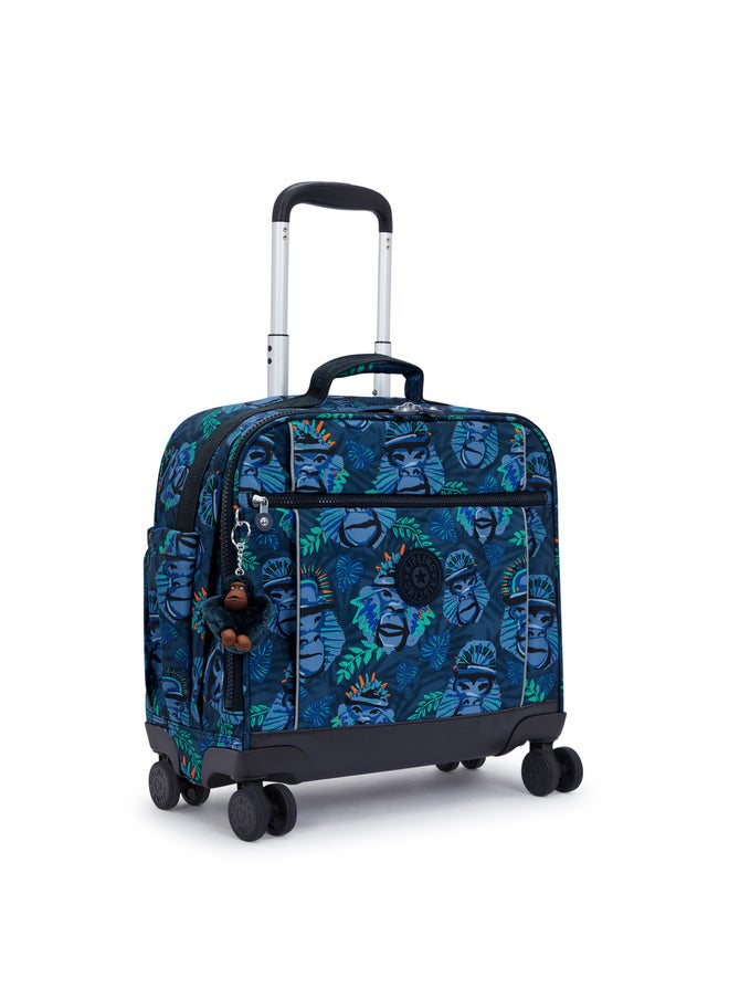 New Storia Blue Monkey Fun Large Wheeled Bag