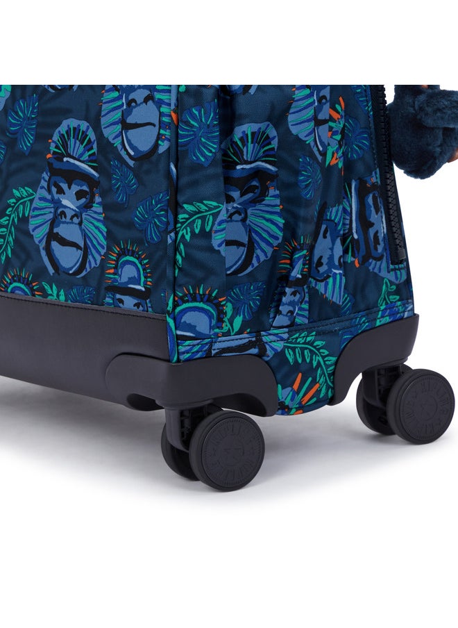 New Storia Blue Monkey Fun Large Wheeled Bag