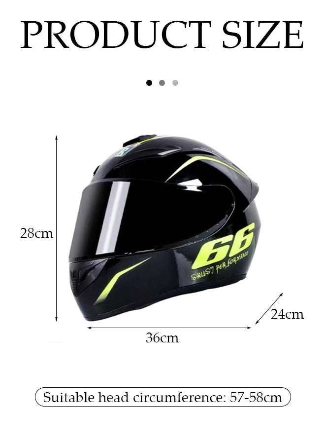 Full Face Motorcycle Helmet, Lightweight, Collision Resistant, Breathable Lining Motorcycle Helmet, Cool Riding Equipment Four Season Racing Helmet, Suitable For Both Men And Women