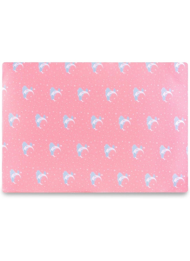 The White Willow Soft Memory Foam Thin Pillow for Kids-Baby Pillow for 1 Year to 5 Years-Kids Pillow for Sleeping-Toddler Bed Pillow for Boys & Girls-Slim Small Pillow for Babies-Pink Pillow Cover
