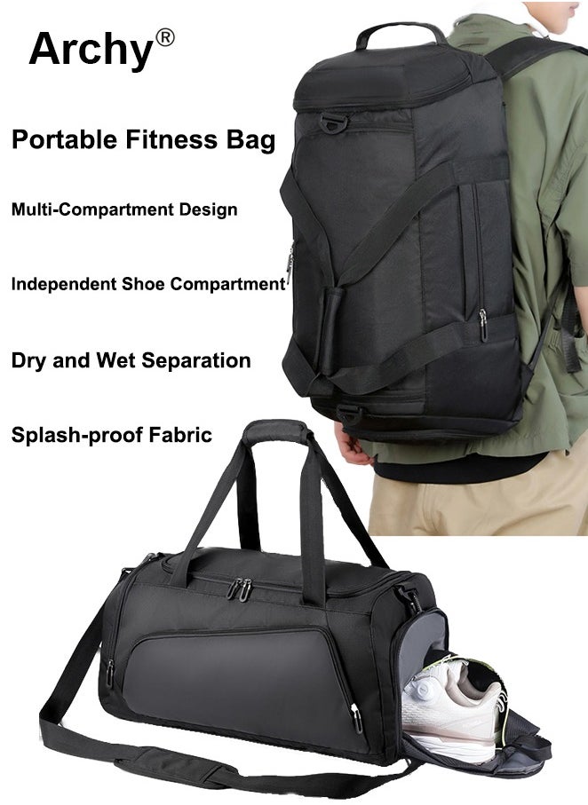 Large-Capacity Shoulder Bag Outdoor Sports Portable Fitness Bag Dry and Wet Separation