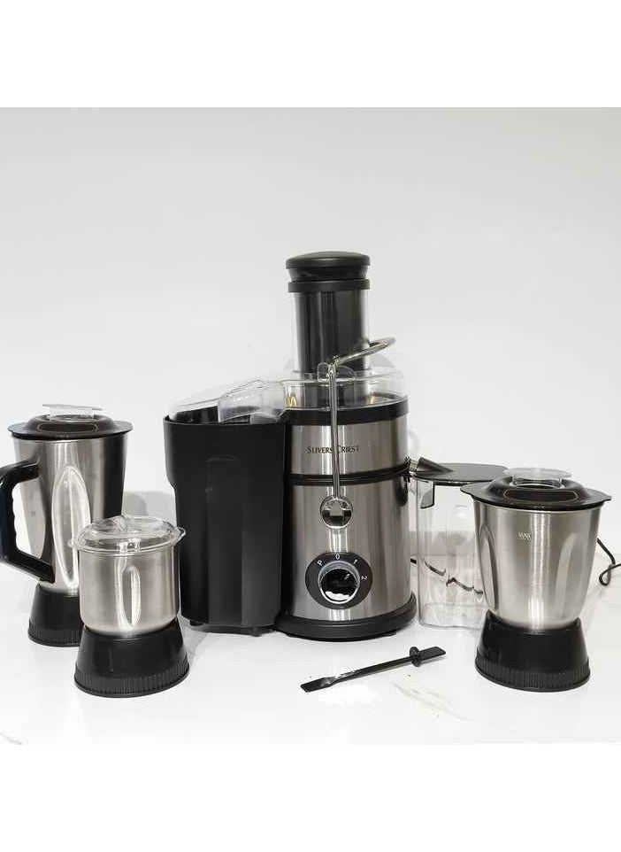 Silver Crest Multifunctional 1800w 3 Speed Powerful Motor Commercial 5 in 1 Blender Juicer Grinder Juice Extractor Machine