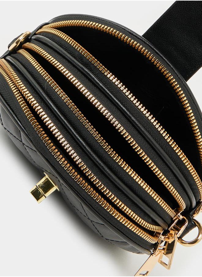 Quilted Camera Bag with Detachable Strap