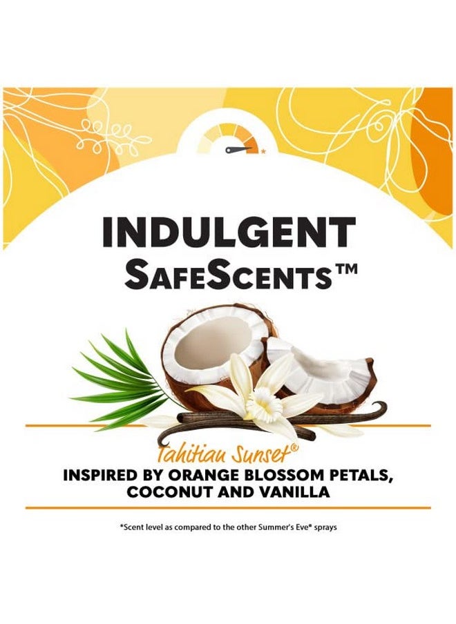 Summer's Eve Daily Refreshing Spray, Tahitian Sunset Scent, 5 in 1, Neutralizes Odor, Absorbs Moisture, Talc-Free, Not Tested on Animals, 2 oz in Each (Pack of 3)