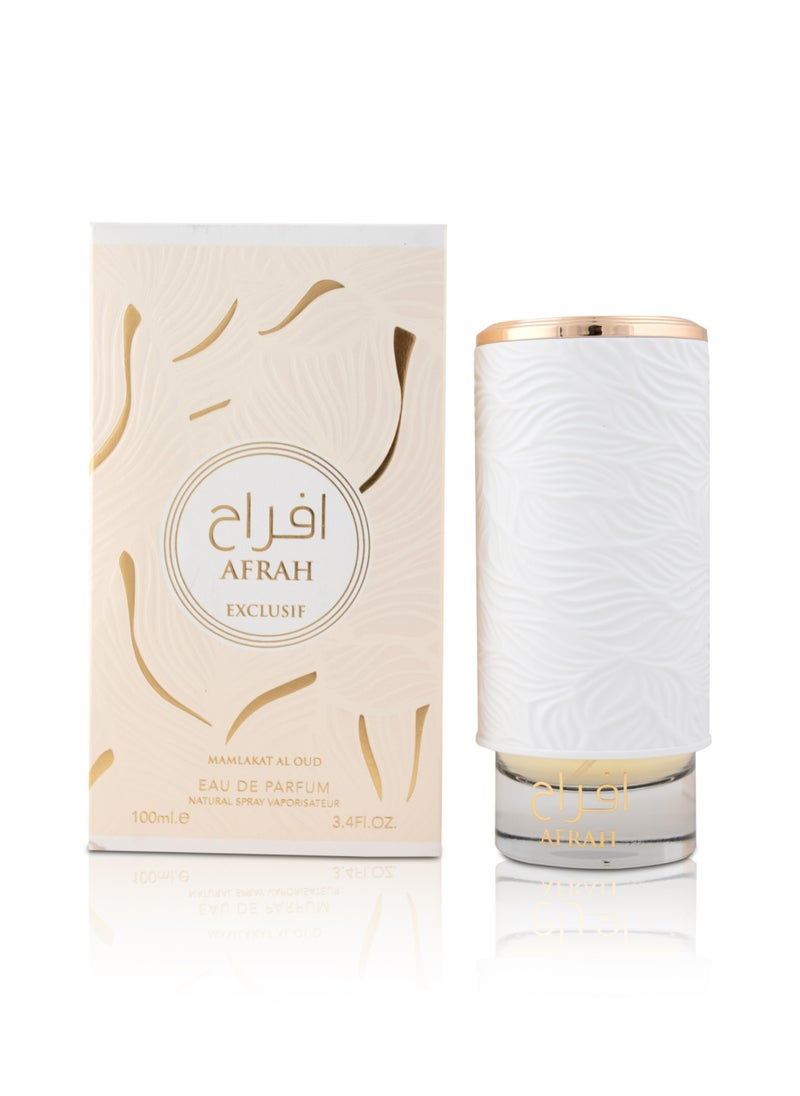 Afrah Exclusif Eau De Parfum, 100ml | Exotic Fruity & Woody Fragrance with Mango, Jasmine & Vanilla