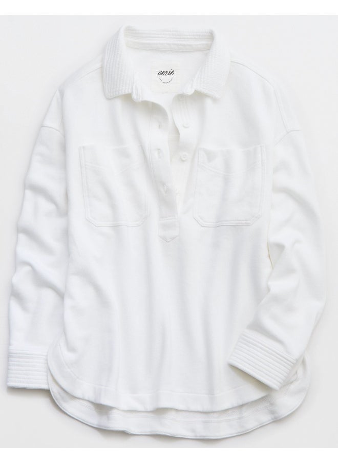 Aerie Popover Polo Sweatshirt