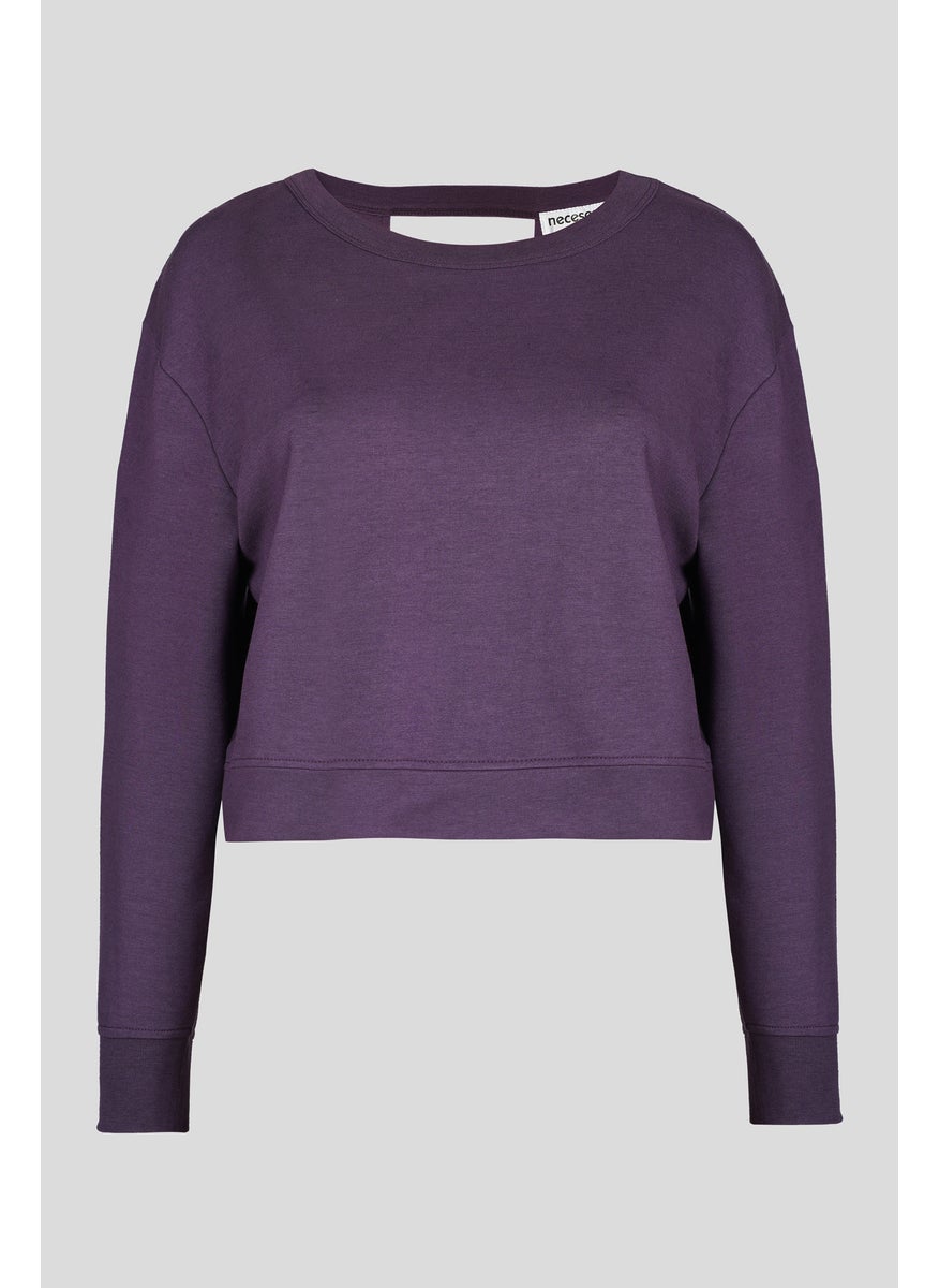 Bordeaux Bamboo Terry Open Back Sweatshirt