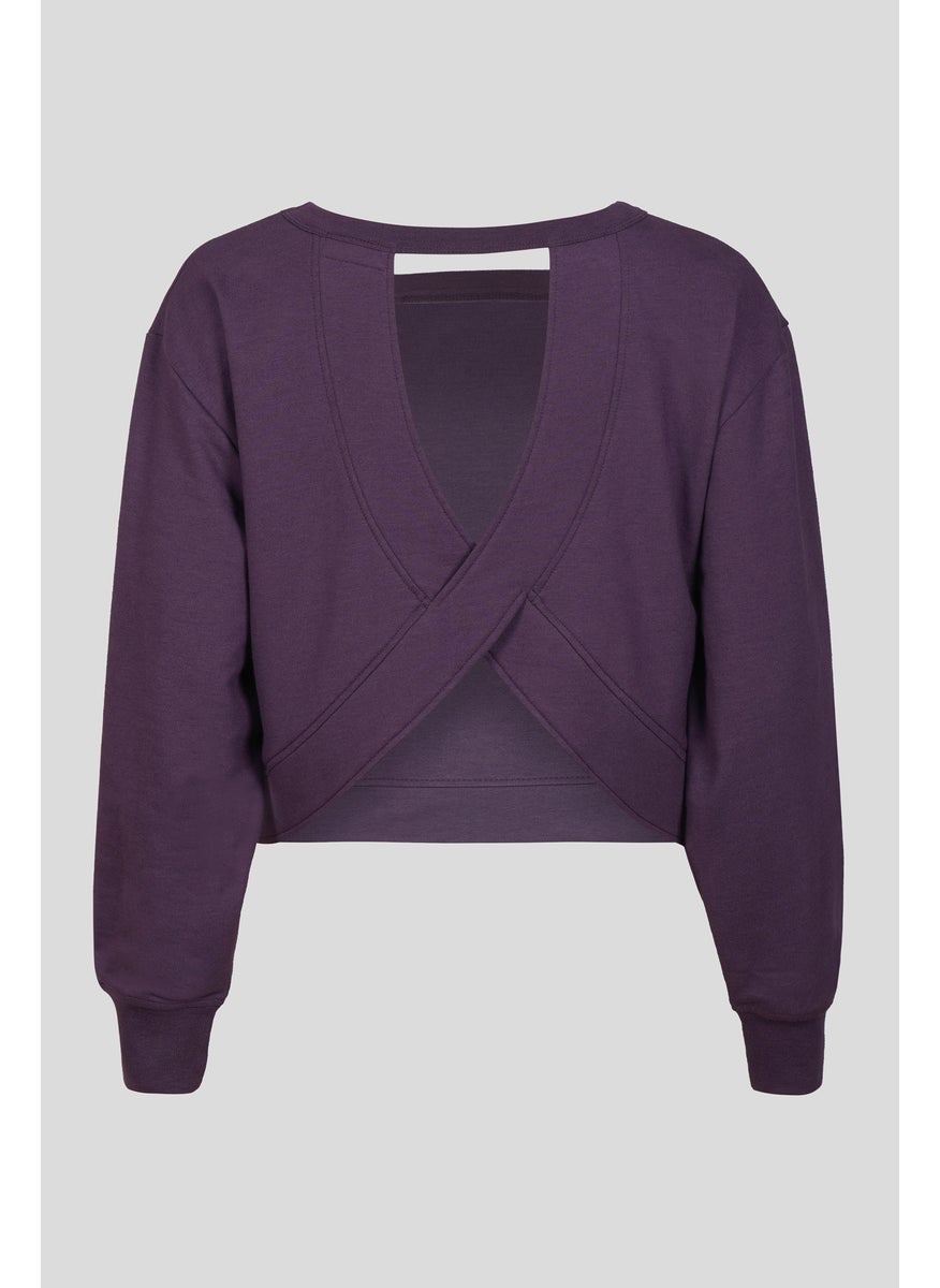 Bordeaux Bamboo Terry Open Back Sweatshirt